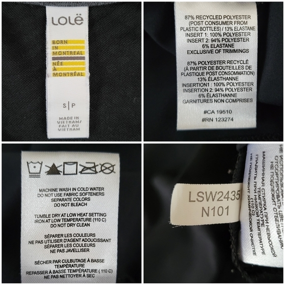 Lole Talulah Lightweight Activewear Quick Dry Tank Top Women's Size S Black - Picture 7 of 9